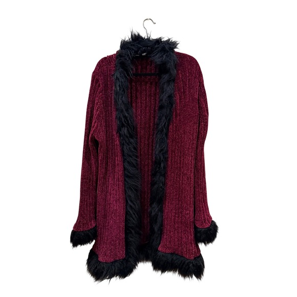 Current Mood Sweaters - Dolls Kill Current Mood Sz L/XL Dark Romantic Penny Lane Style Duster Chenille